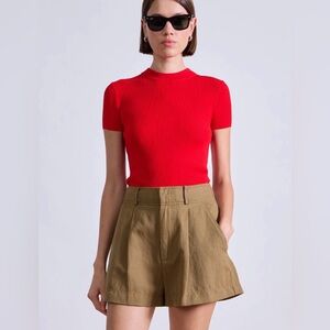NWT Apiece Apart Ciao Ribbed Tee XS in red.
Sold out.